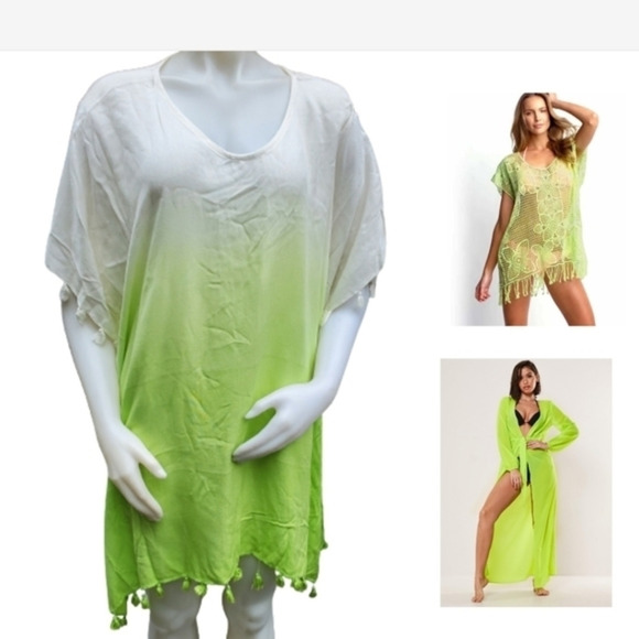 Plus Size Fringed Swimsuit Cover up 1X -:3X - Picture 1 of 12